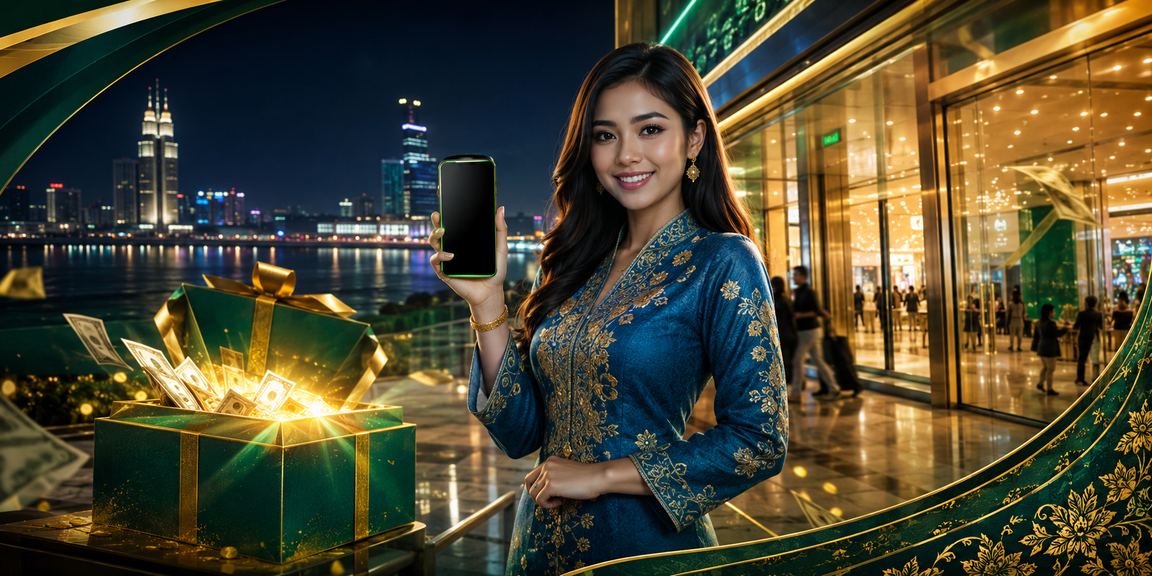 Malaysian user in baju kurung using the gempak88 Johor casino app
